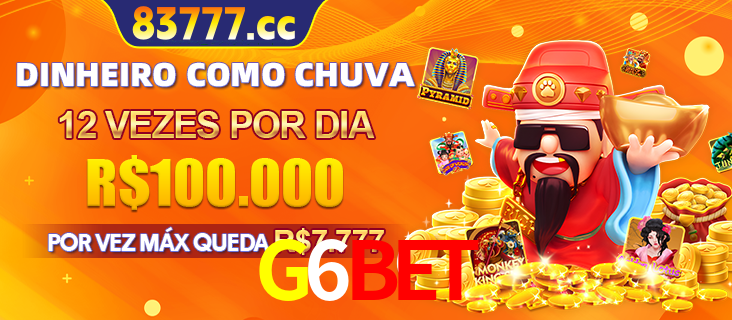Banner do programa de recompensas Recomende para amigos do G6BET, detalhando os bônus por convidar amigos, com prêmios que chegam a R$288.888.