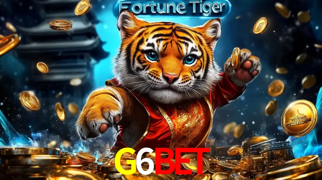 Imagem promocional do jogo de slot Fortune Tiger, com um tigre majestoso em traje tradicional cercado por uma fortuna em moedas de ouro, disponível agora no cassino G6BET.